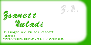 zsanett muladi business card